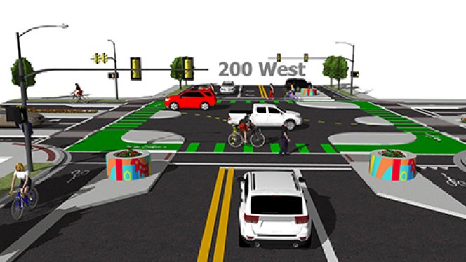 Salt Lake City on track to build first protected bicycle intersection in the U.S.