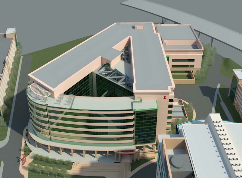 Aerial rendering of the new St. Jude's advanced research center