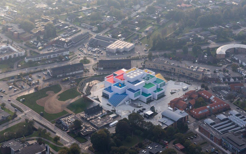 AN aerial view of LEGO House