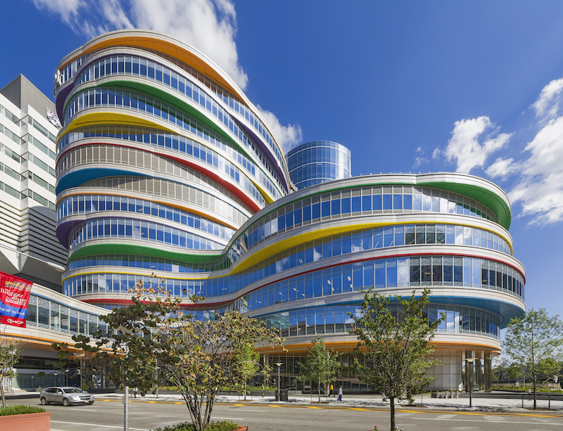 A colorful building