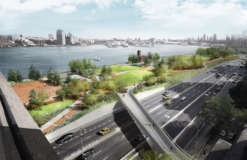 A rendering of the East Coast Resiliency Project