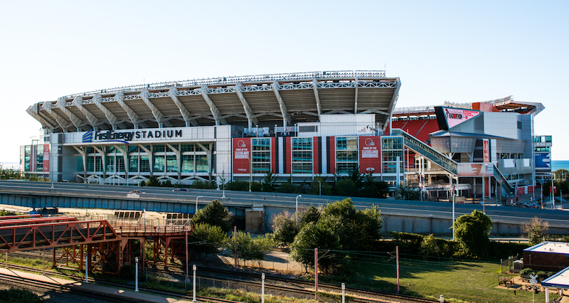 The exterior of FirstEnergy Stadium, home of the Cleveland Browns