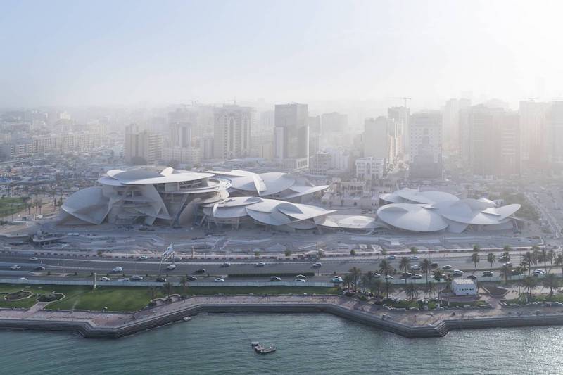 Aerial view of the Museum of Qatar