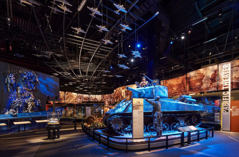 NMUSA exhibit with tank and planes