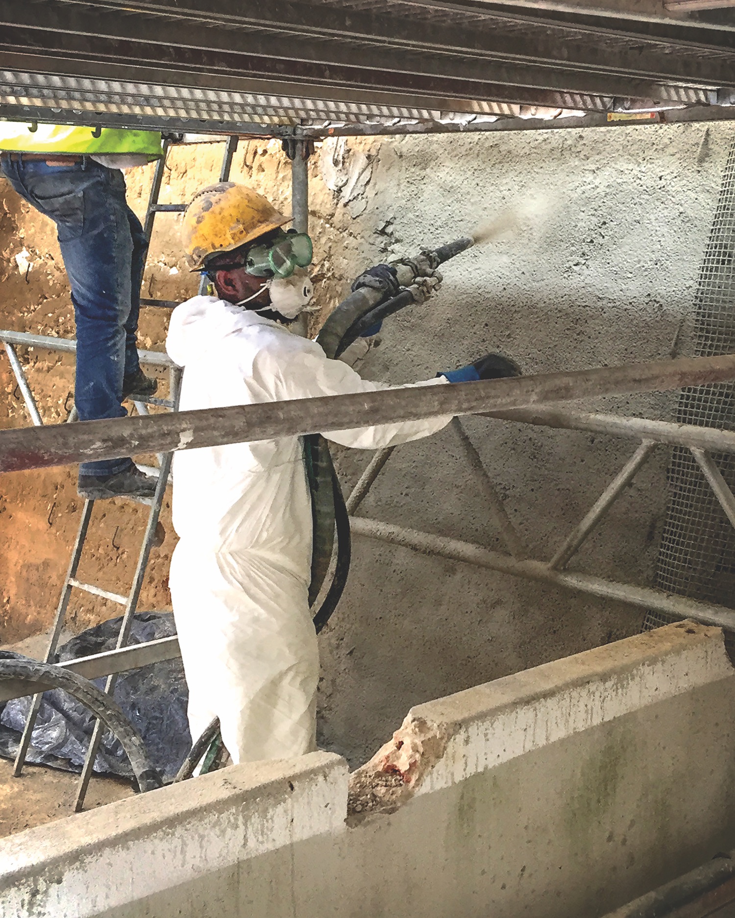 Simpson Strong-Tie fabric-reinforced cementitious matrix installation