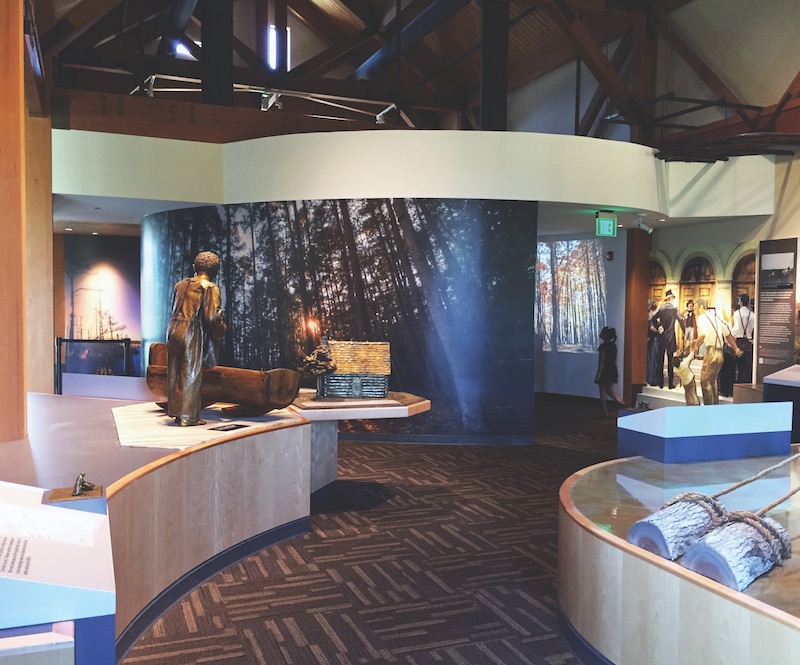 Some of the exhibits in the Harriet Tubman Underground Railroad Visitor Center