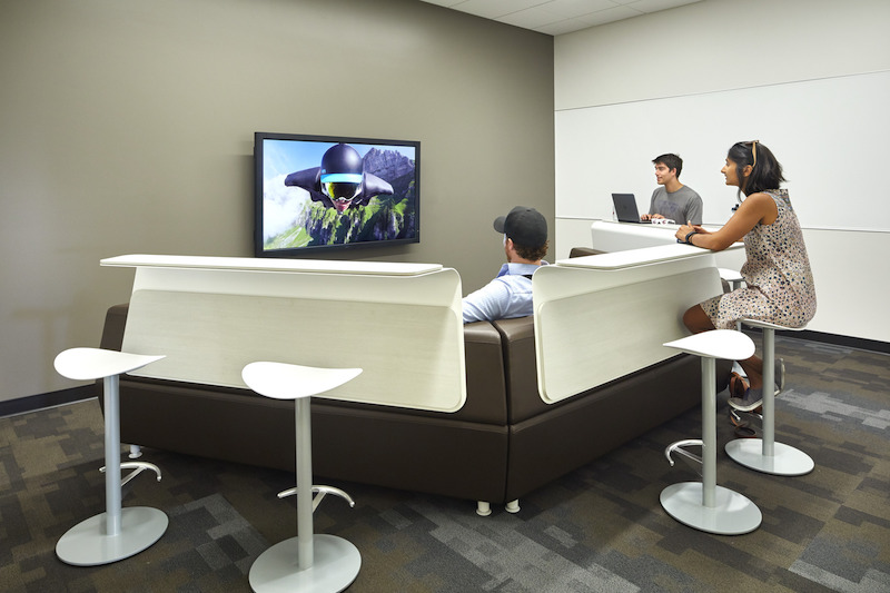 A small group study room in the Spark