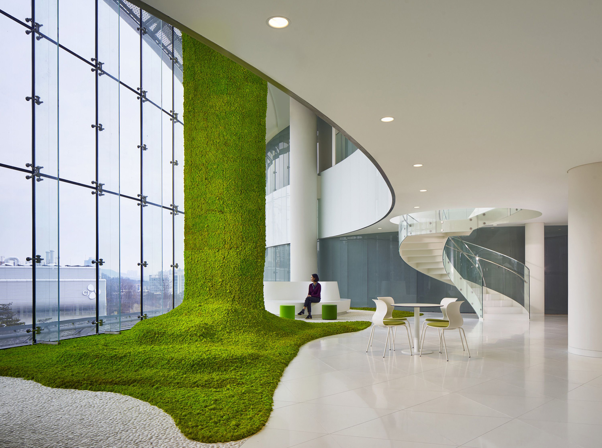 Nature infused into building interior