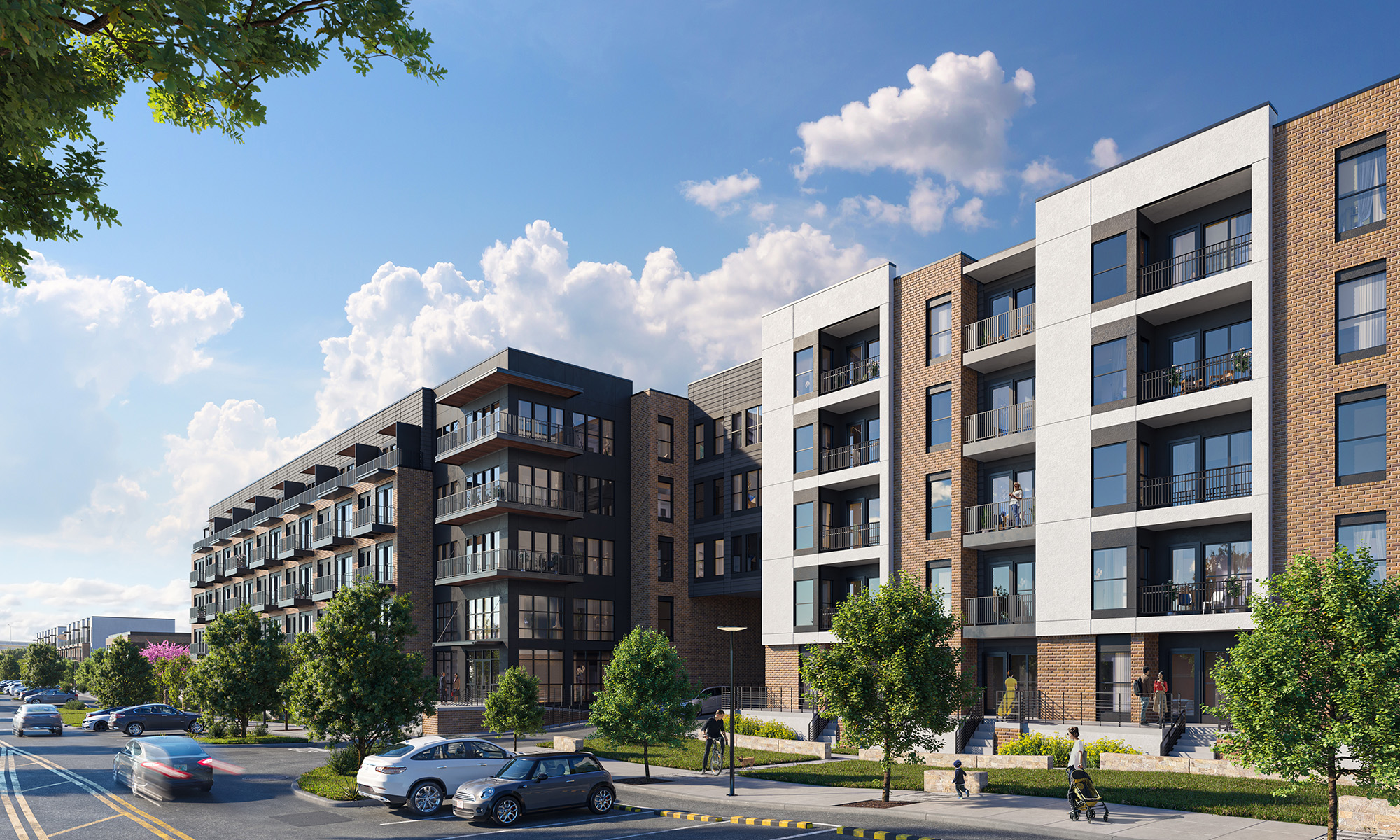 The Vickery mixed-use multifamily rendering
