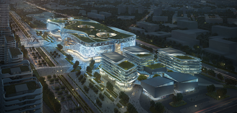 10 design airport mixed-use project aerial
