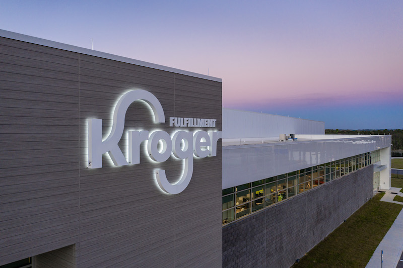 Kroger Ocado fulfillment center signage